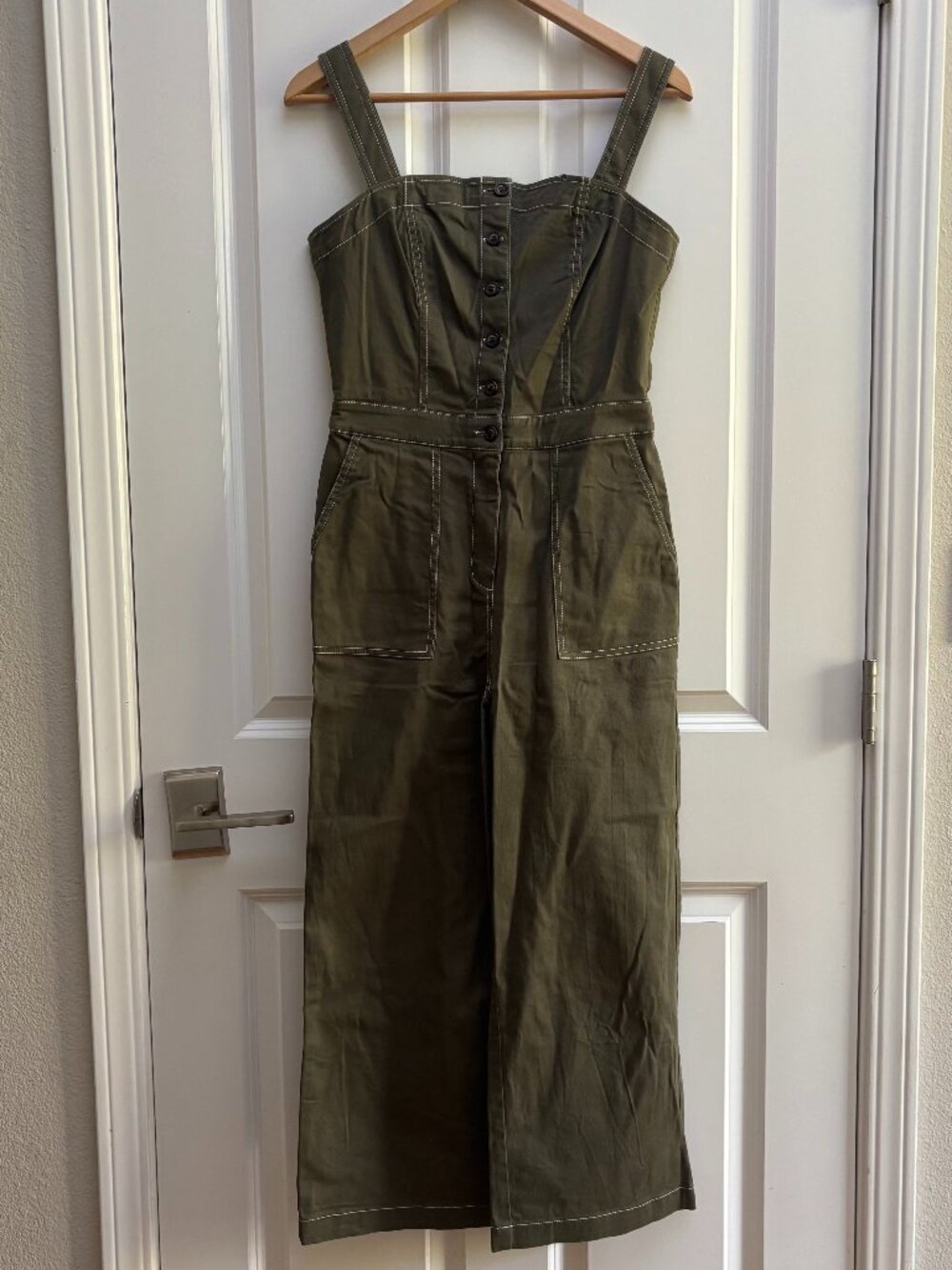 Olive Green Cotton Canvas Jumpsuit | Nordstrom